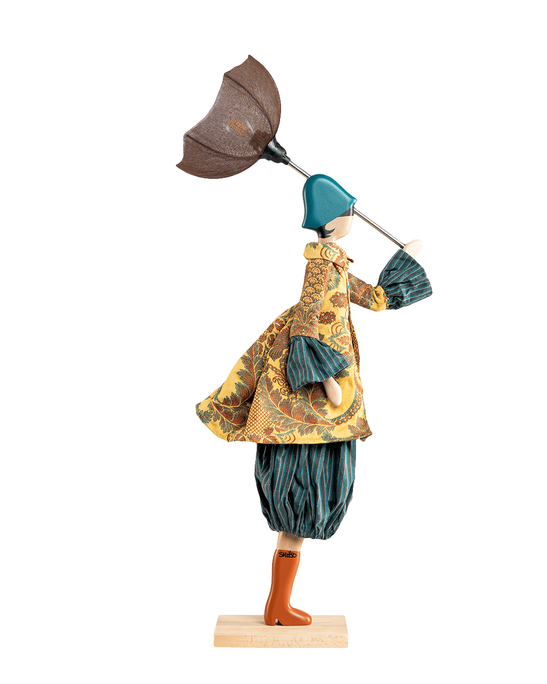 Skitso Little Girls Tischlampe Ludovica Naturholz Edition mit Buchenholzfuß und Korpus