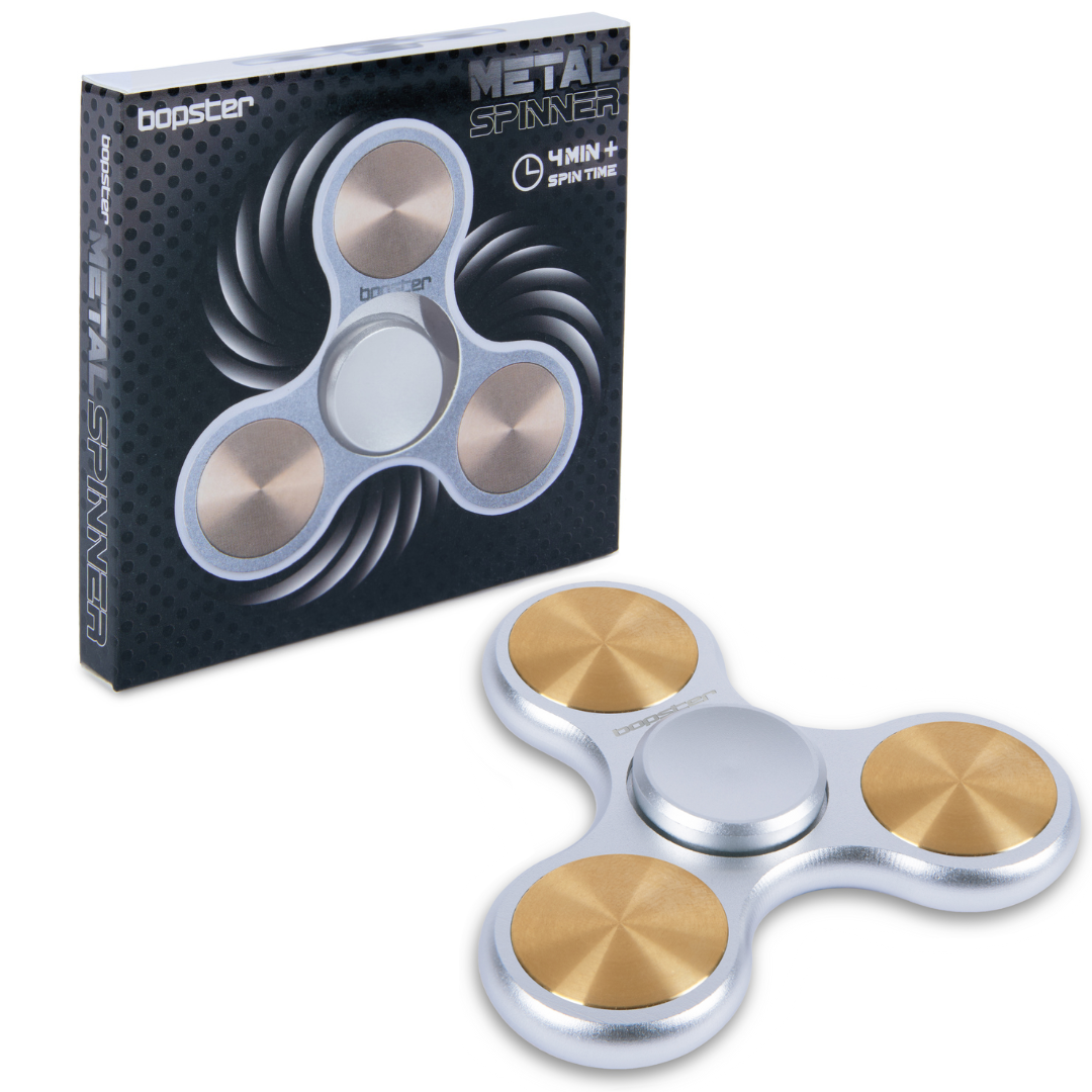 Bopster Metal Fidget Spinner - Silver Metall Fidget Toy