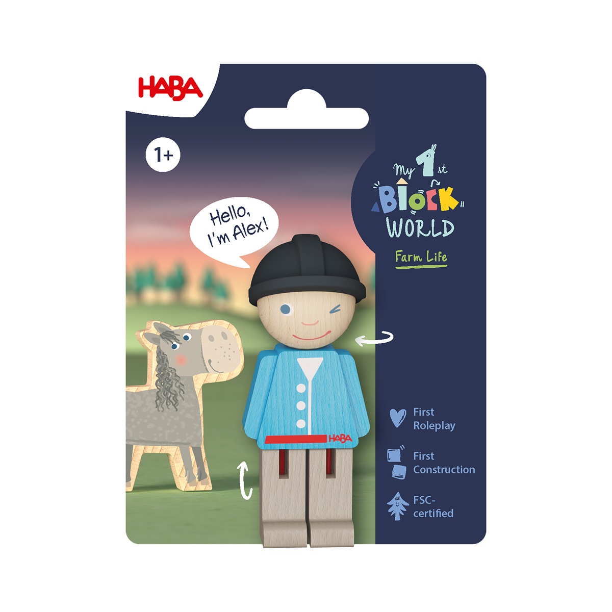 Haba My 1st Block World – Spielfigur Alex Bausteinwelt ab 1 Jahr