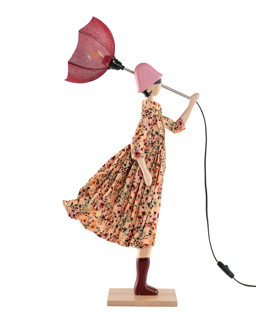 Skitso Little Girls Tischlampe Simena Anniversary Edition mit Buchenholzfuß