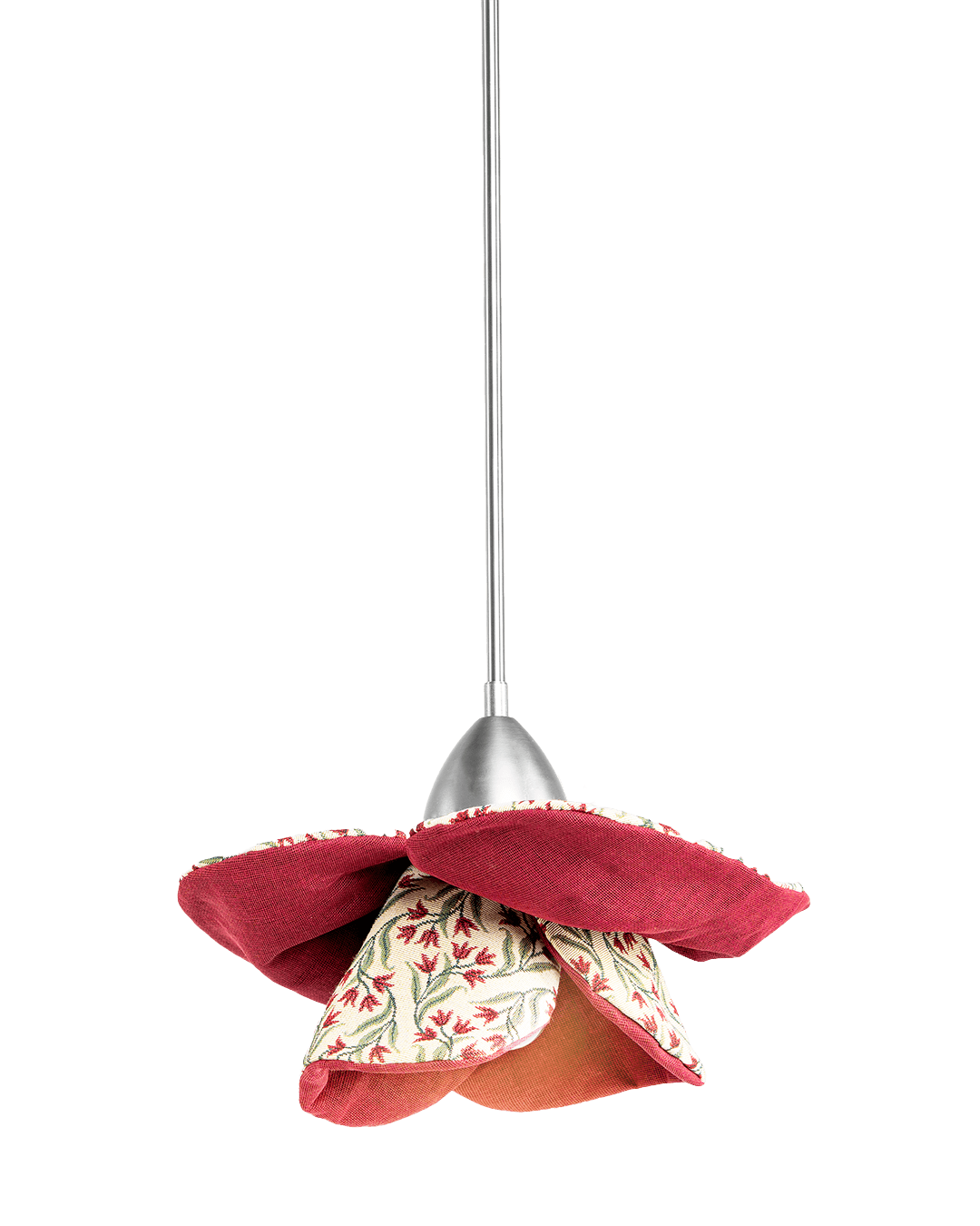 Skitso Hängelampe Mistletoe Poppy - Blütenlampe aus Stoff Luminous Botanica pentant