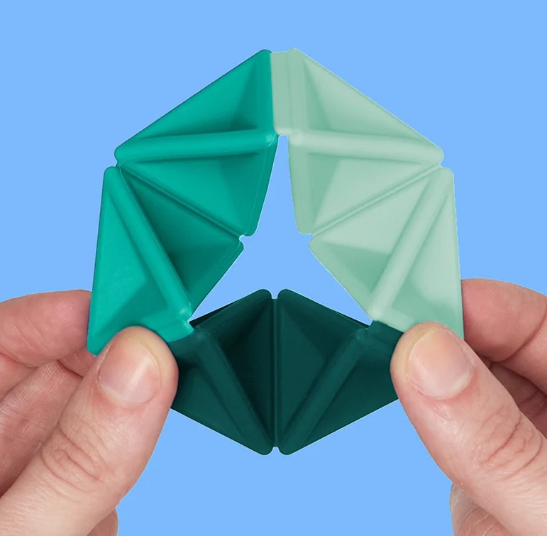 SPEKS Pivot Teal Silicon Fidgettoy
