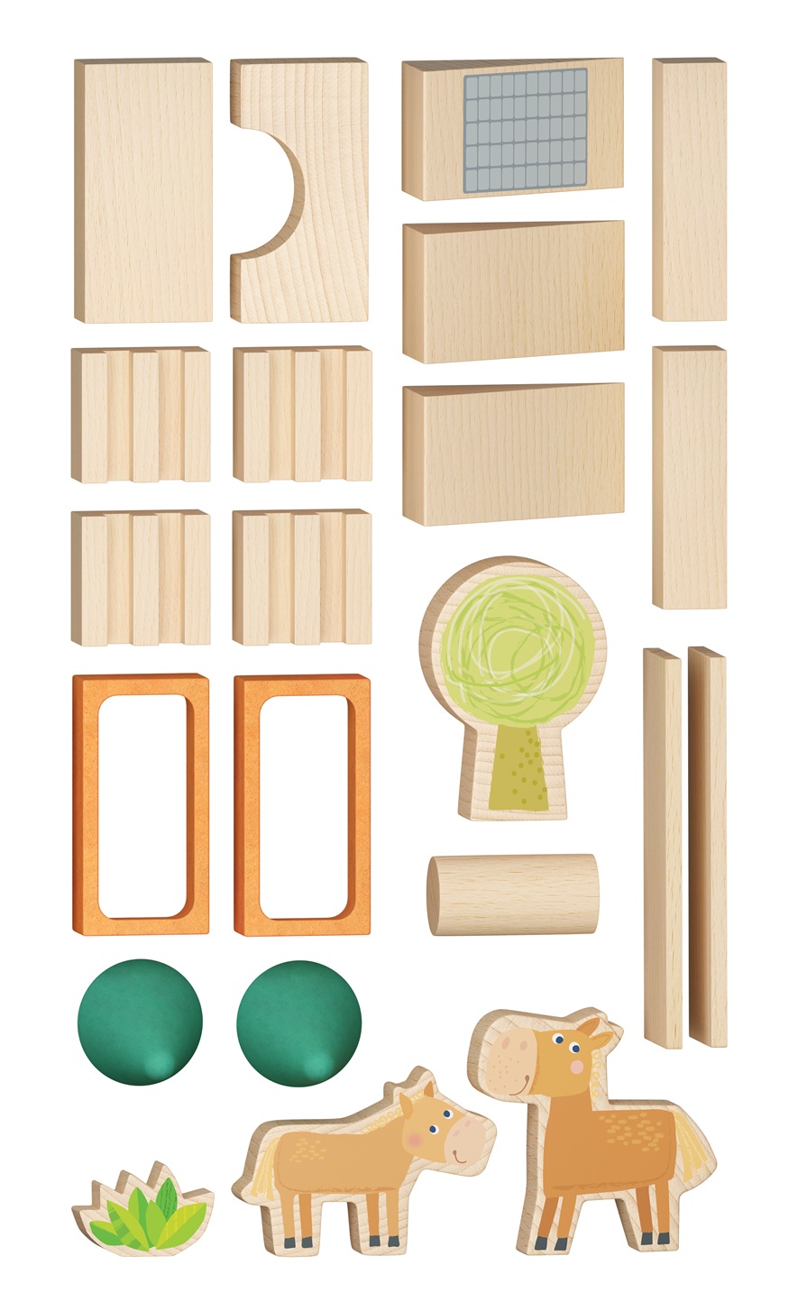 Haba My 1st Block World – Ponyhof Paula Bausteinwelt ab 1 Jahr