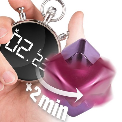 Bopster Fidget Spinner Cube - Pink & Purple Metall Fidget Toy