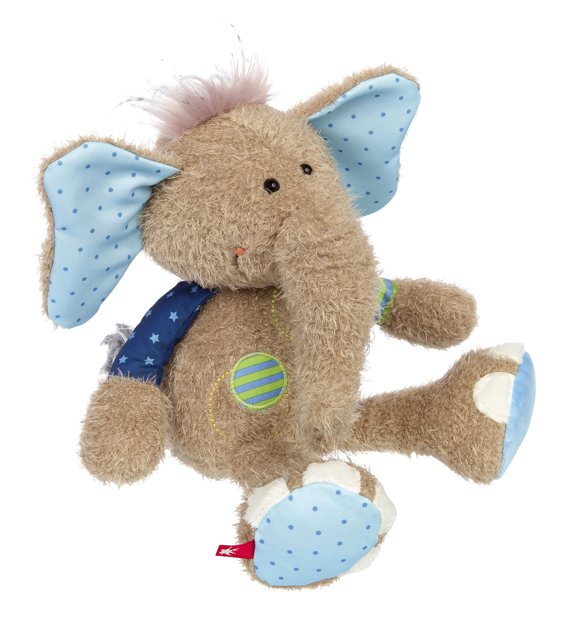 Sigikid Patchwork Sweety Stofftier Elefant blau