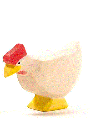 Ostheimer Huhn weiß stehend