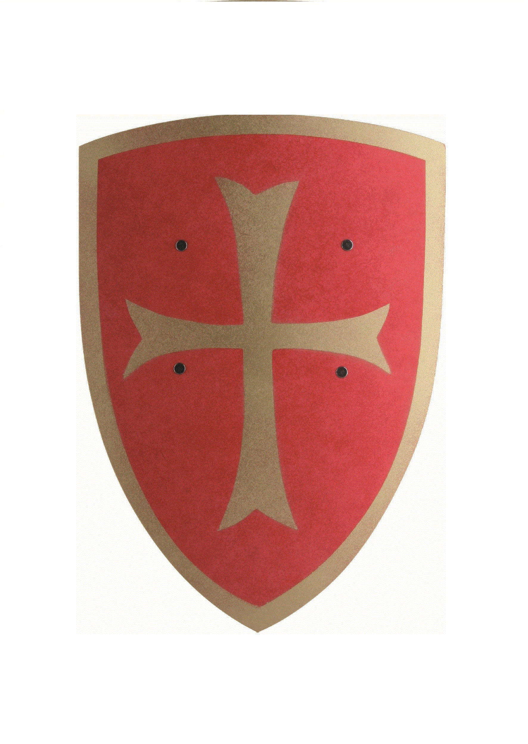 Vah Holzschildchild klein, Kreuzritter rot/gold