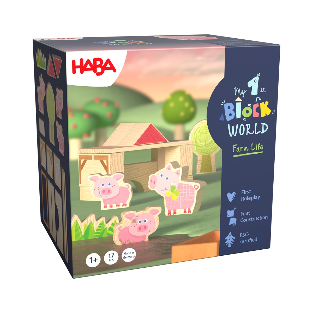 Haba My 1st Block World – Ferkelstall Kalle Bausteinwelt ab 1 Jahr
