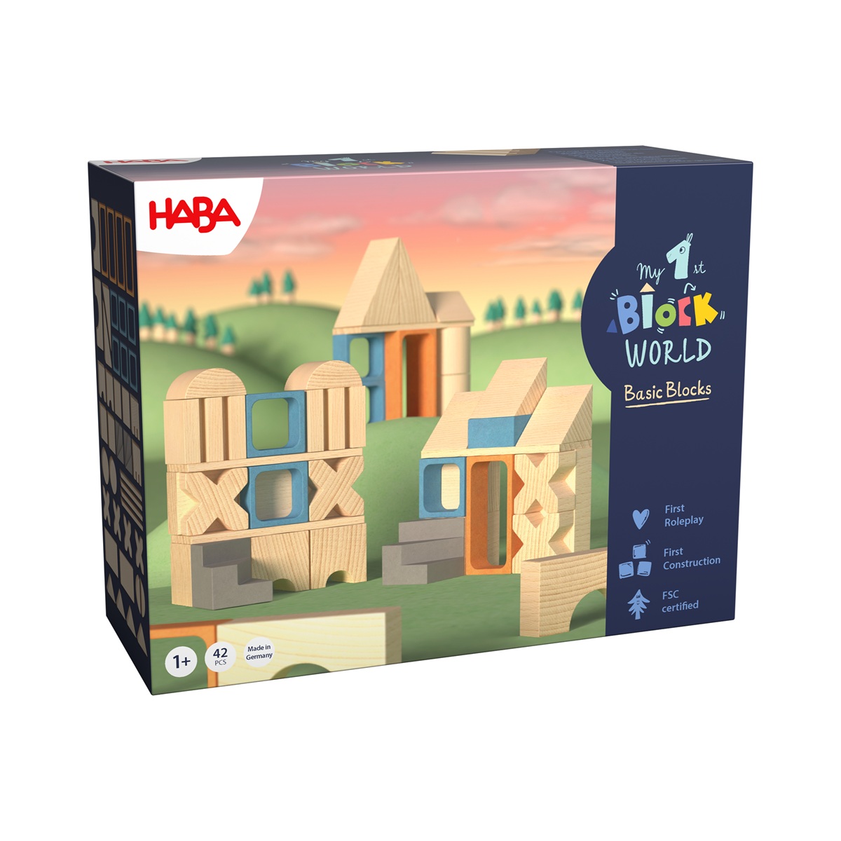 Haba My 1st Block World – Extra Große Bausteine 42 Steine Bausteinwelt ab 1 Jahr