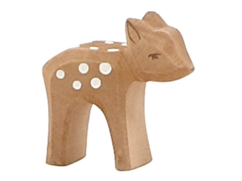 Ostheimer Rehkitz Kopf tief Holzfigur