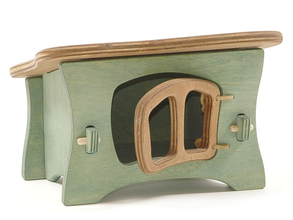 Ostheimer Hasen/Gänsestall Holzfigur