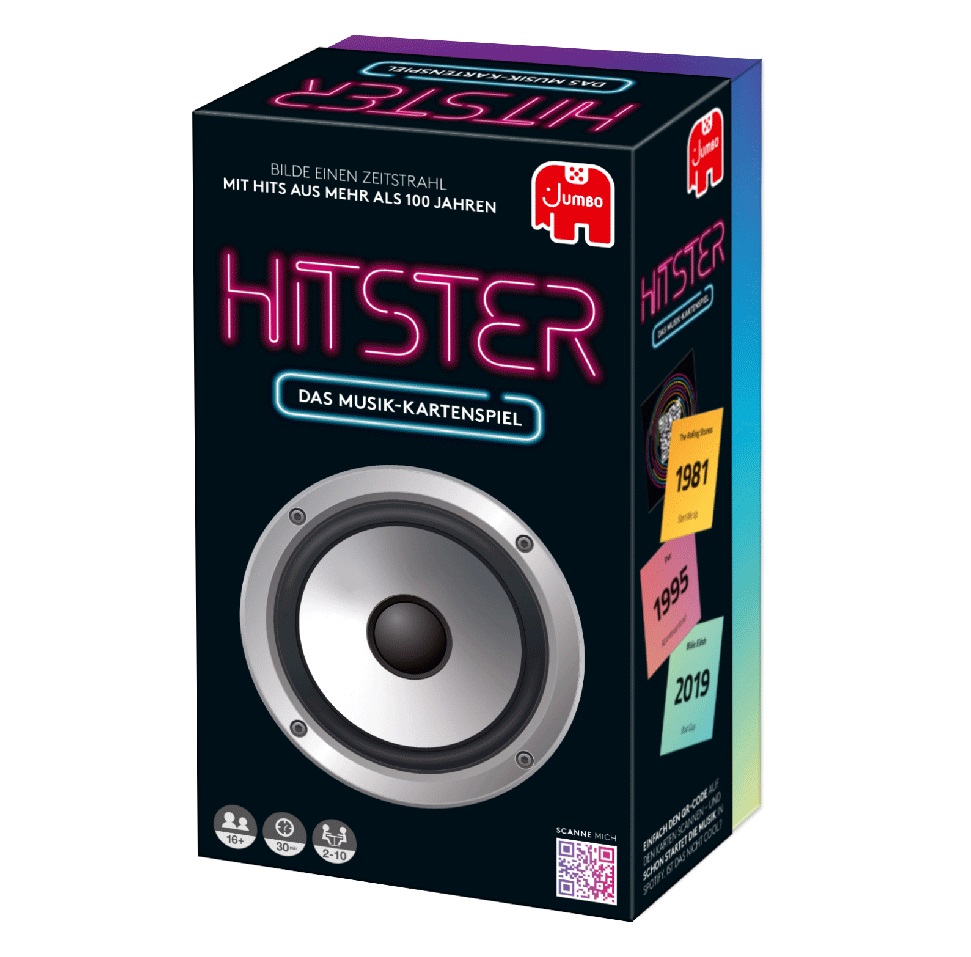 Jumbo Partyspiel Hitster Gesellschaftsspiel rund um die Musik