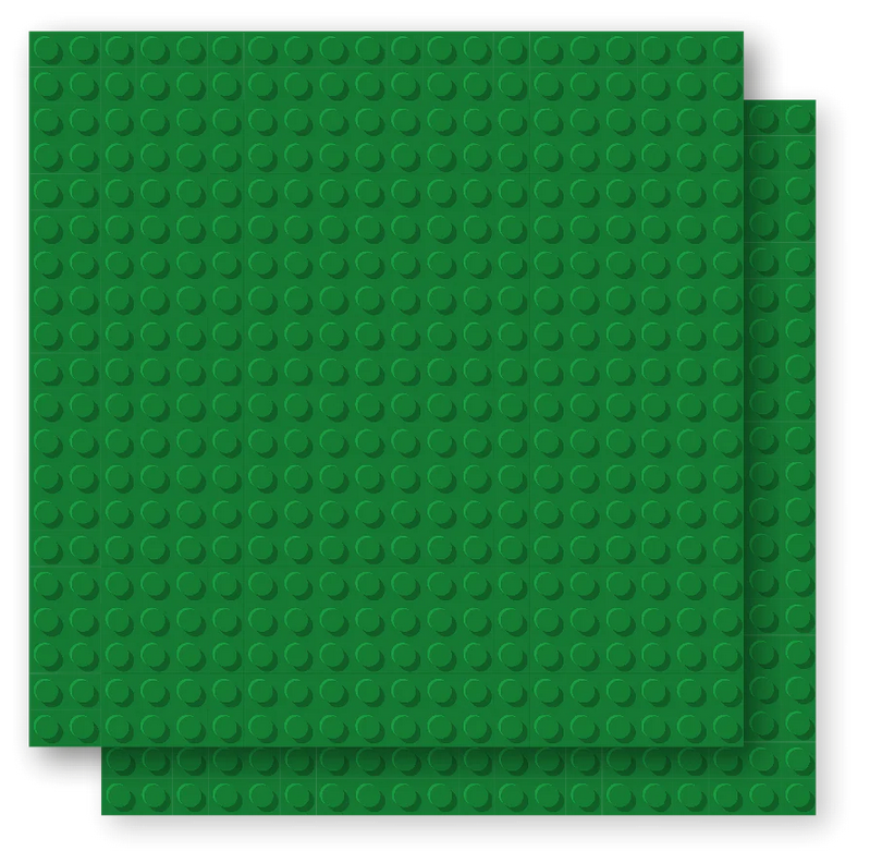 Brixies Plus Bodenplatte Doppelpack grün 20 x 20 Noppen Klemmbausteine