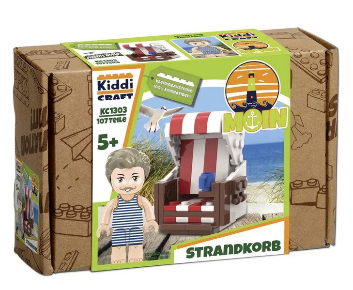 KiddiCraft Klemmbausteinset Strandkorb  107 Teile