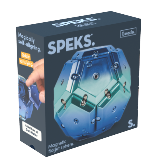 SPEKS Geode Sphere Chrome Cosmos Blue Magnet Fidgettoy ab 14 Jahren