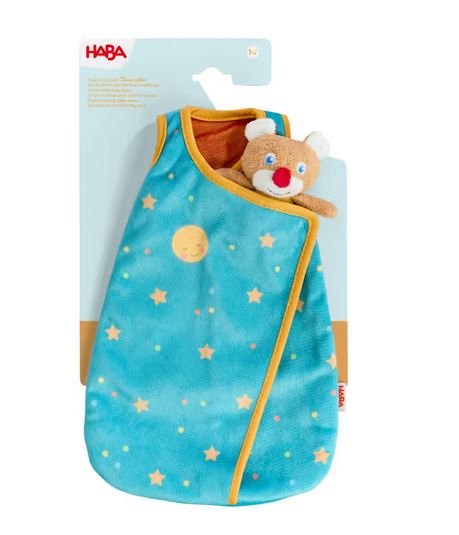 Haba Puppen-Schlafset Träum schön mit Schlafsack und Puppenteddy Haba Puppen-Schlafset Träum schön mit Schlafsack und Puppenteddy