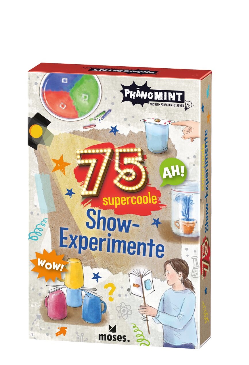 PhänoMINT: 75 supercoole Show-Experimente Experimentierkarten aus dem Moses-Verlag