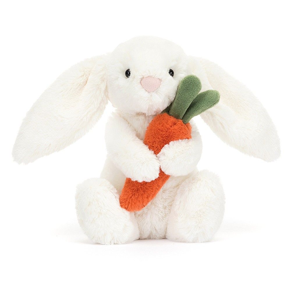 Jellycat Stofftier Bashful Carrot Bunny Little Plüschtier Hase mit Karotte