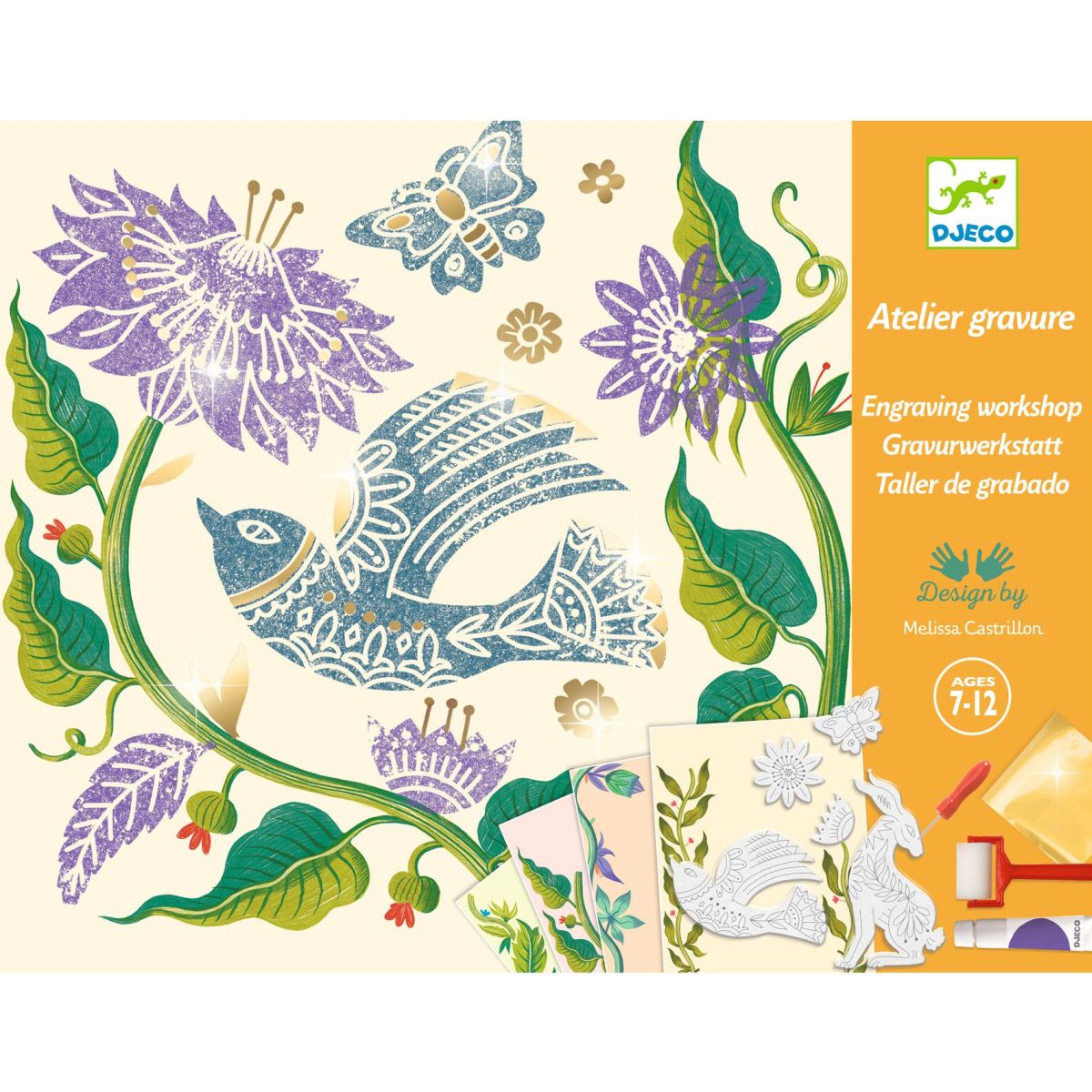 Djeco Bastelset Workshop Gravur Passionsblume 