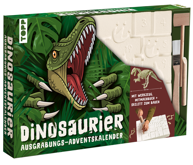 Der Dinosaurier-Adventskalender. 24 coole Überraschungen zum Ausgraben frechverlag