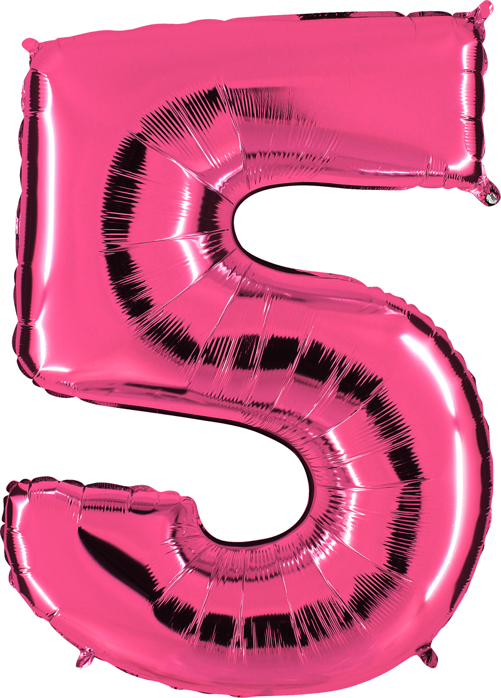 Zahlenballon 40" Folienzahl "5" fuxia