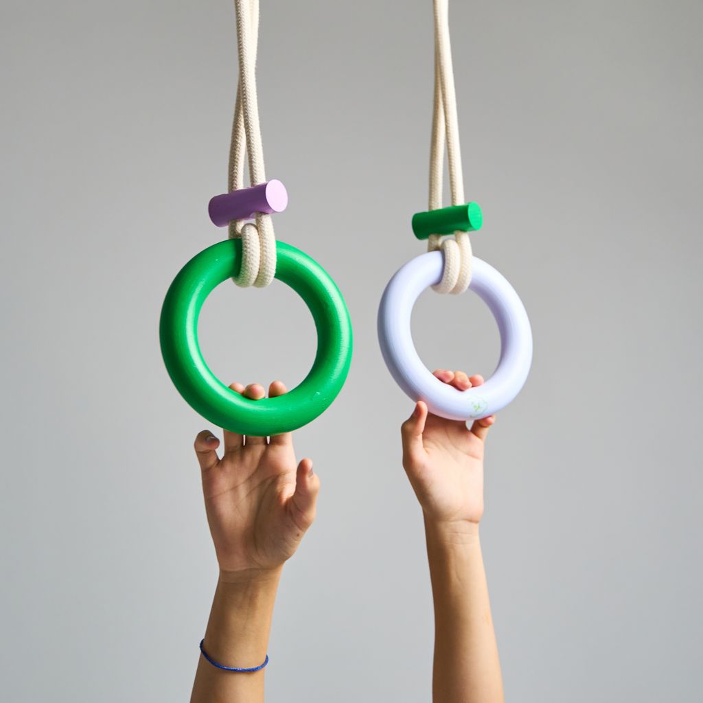 Eperfa bunte Gymnastikringe blau Turnringe mit Seilen für Kinder