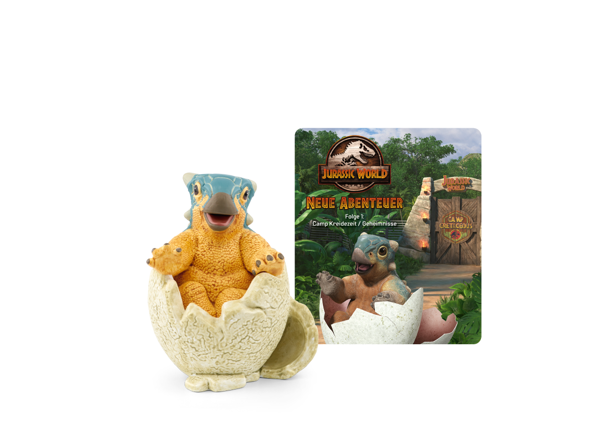 Tonies Hörfigur Jurassic World - Neue Abenteuer Folge 1: Camp Kreidezeit / Geheimnisse