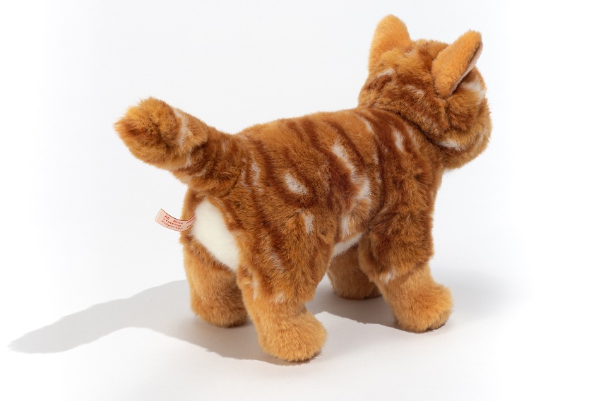 Hermann Teddy Katze stehend rot getigert 20 cm Stofftier