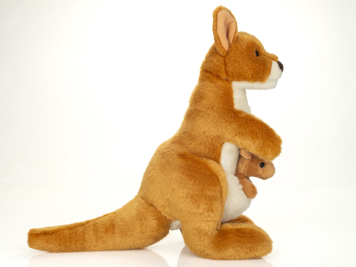 Hermann Teddy Känguruh mit Baby 30 cm Stofftier