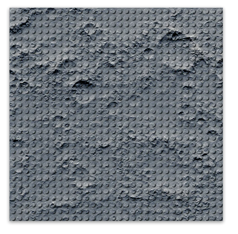 Brixies Plus Bodenplatte Mond 32 x 32 Noppen Klemmbausteine