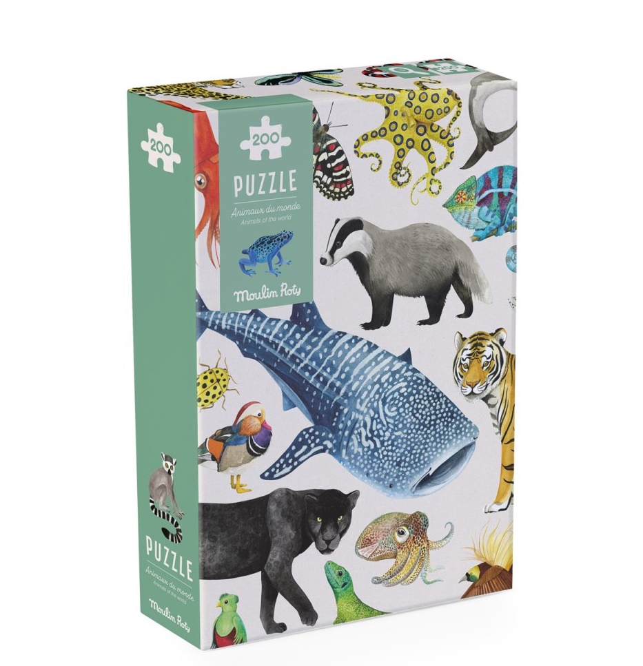 Moulin Roty Puzzle Tiere der Welt (200 Teile) 