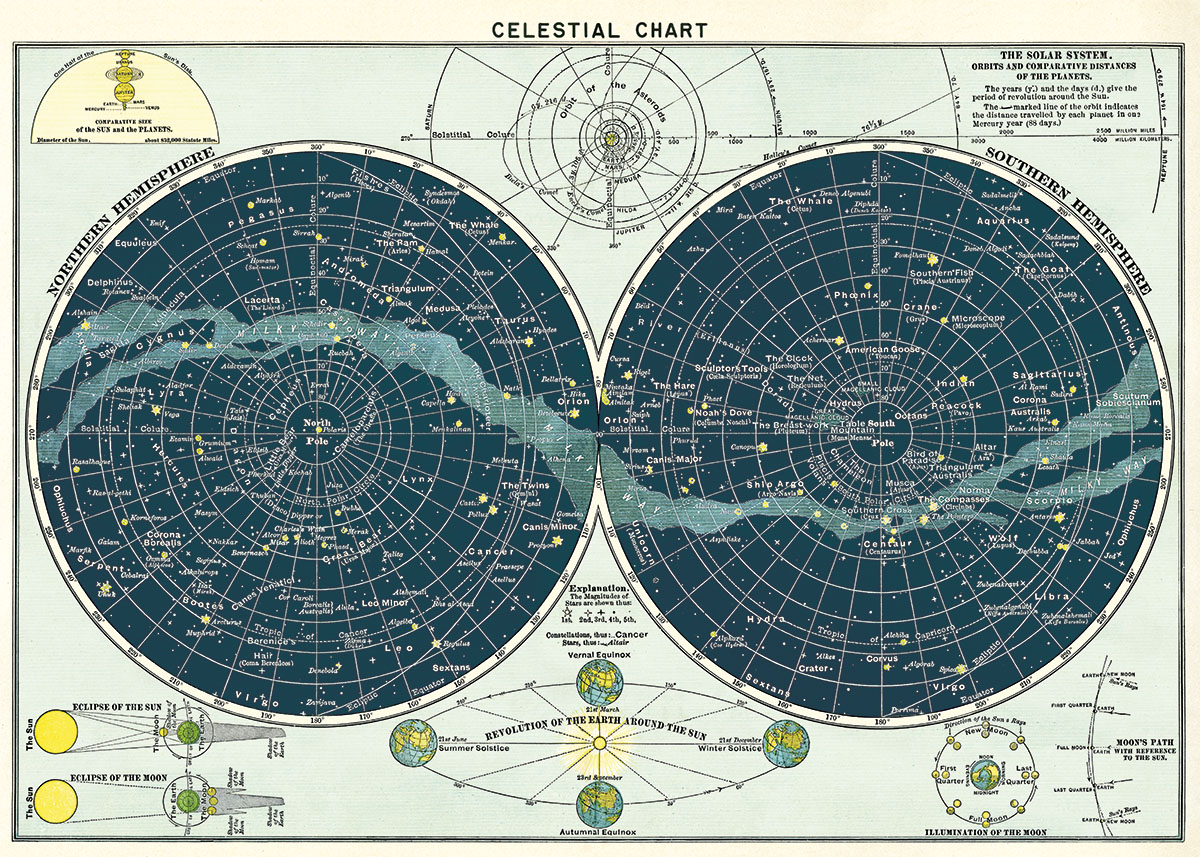 Cavallini & Co Poster Sterne 20" x 28" -20-