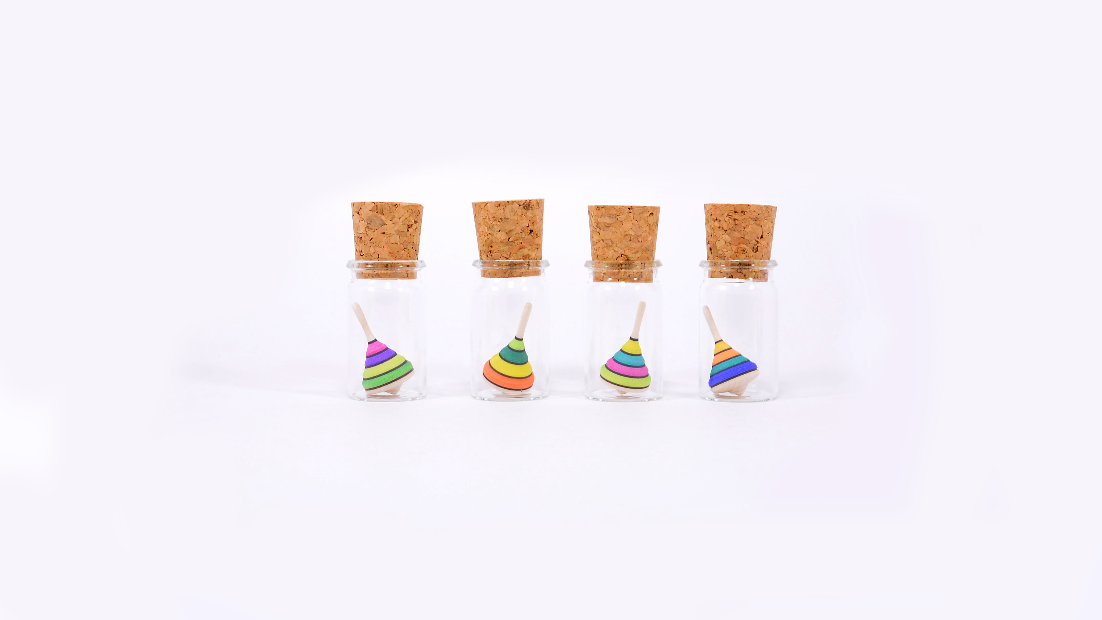 Mader Holzkreisel Harlekin mini im Glas