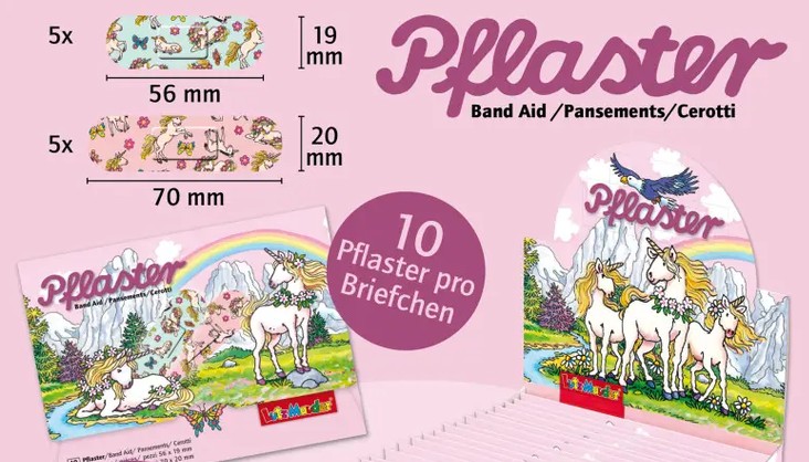 Lutz Mauder Pflasterbriefchen Einhorn