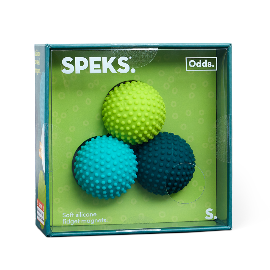 SPEKS Fidget Magnets ODDs Dots green 3 Magnetkugeln mit Silikonhülle