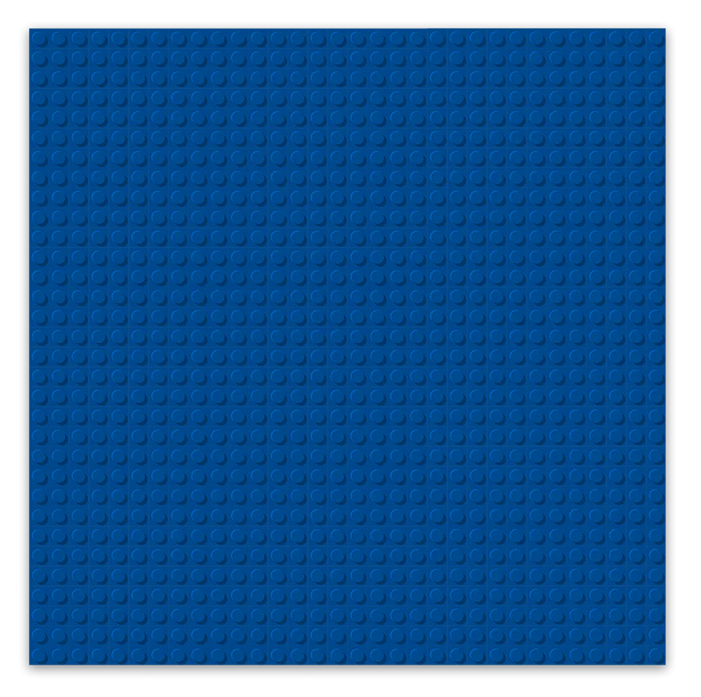 Brixies Plus Bodenplatte Basic blau 32 x 32 Noppen Klemmbausteine