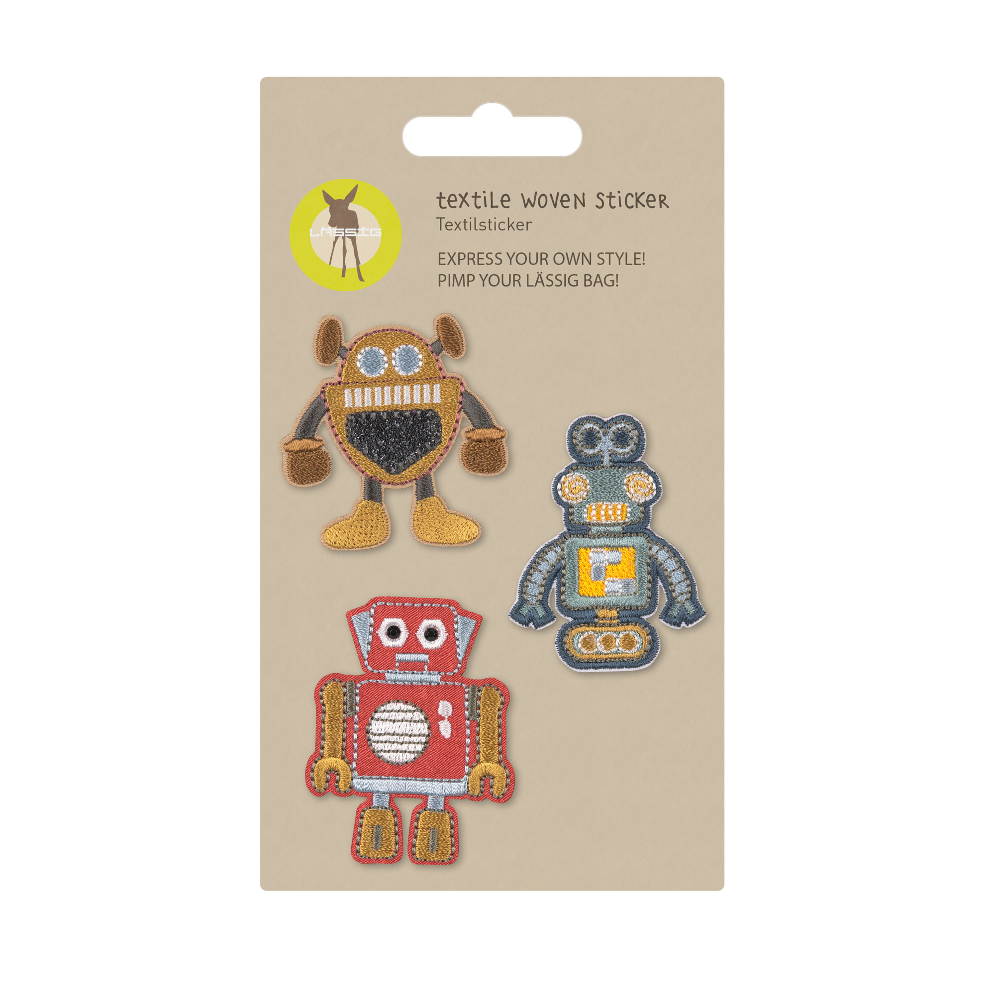 Textile Woven Sticker Stick on Robots 