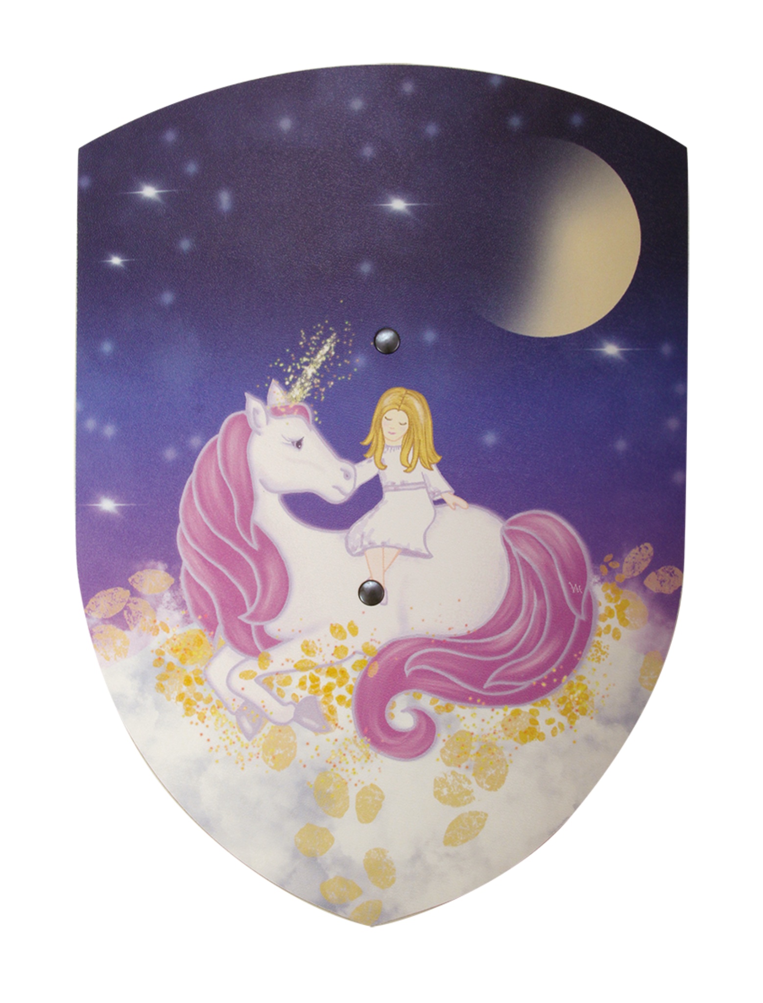 Vah Schild Luna Holzschild mit Einhorn-Print
