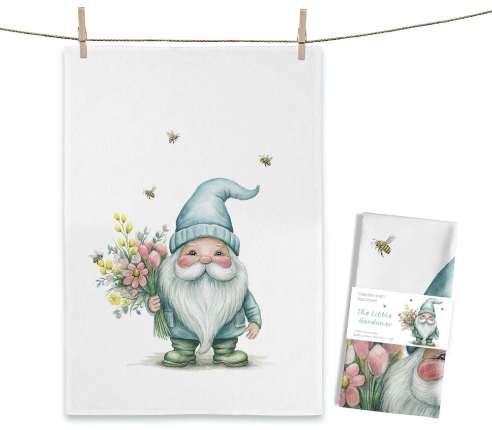 Maluu Geschirrtuch The Little Gardener Gartenzwerg