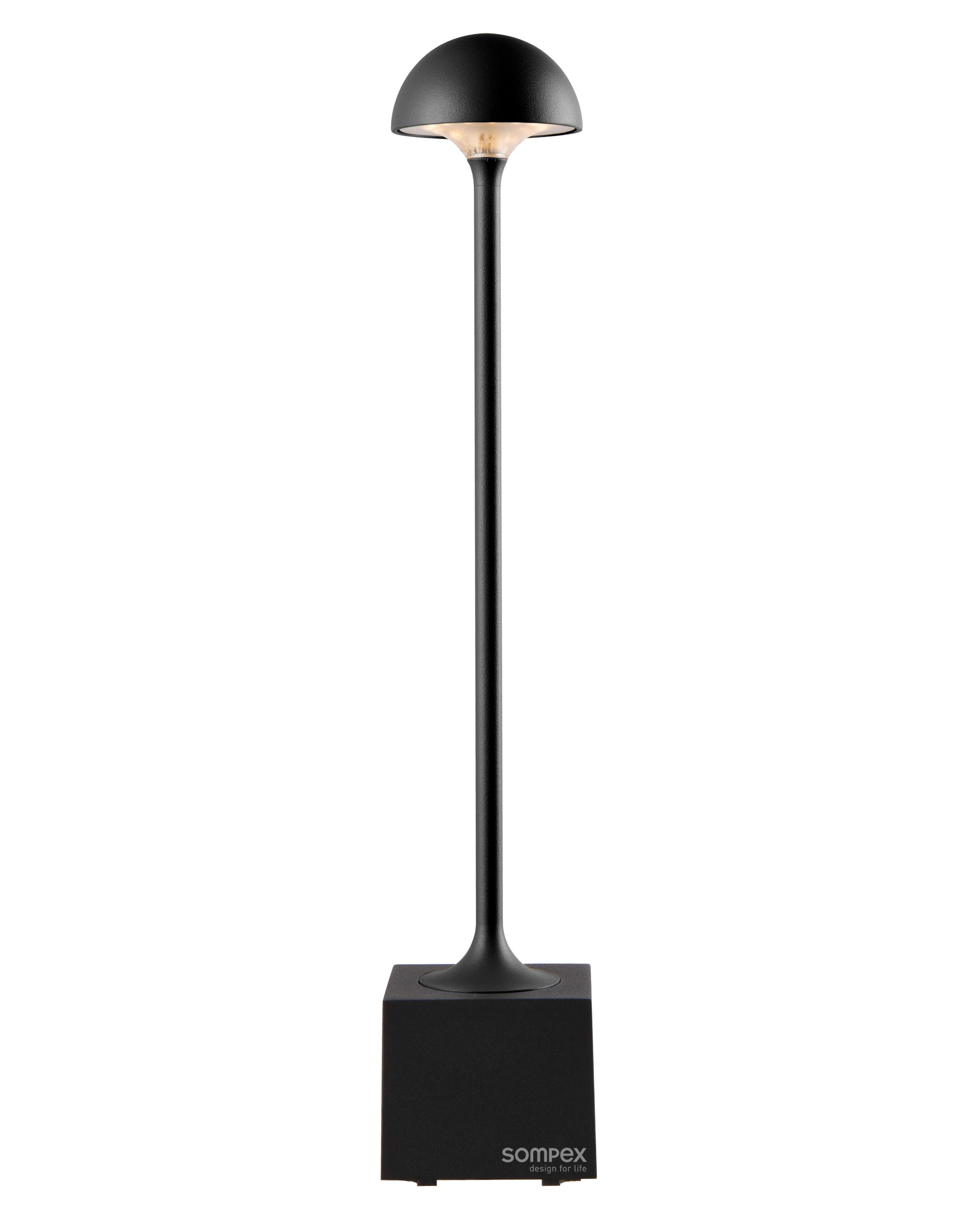 Sompex In- & Outdoorleuchte Flora schwarz akkubetriebene und dimmbare Tischlampe kabellos