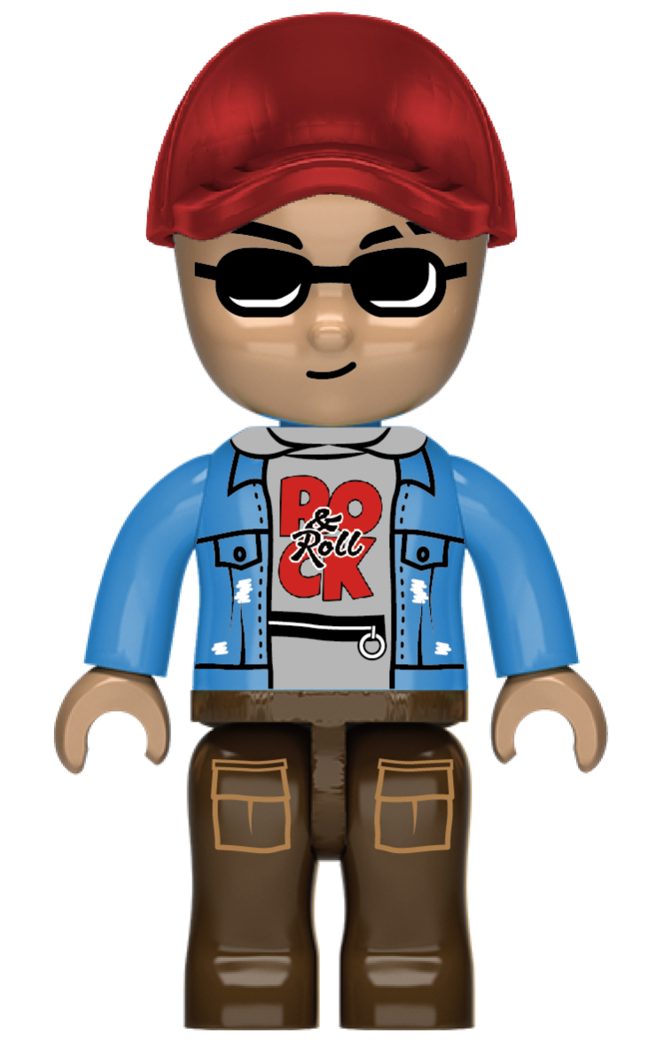 KiddiCraft Klemmbausteinset Rettungswagen - 3 Kiddiz Figuren 296 Teile