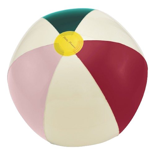 Petites Pommes Beachball Otto Ruby Red/ French Rose/ Oxford Green Strandball, Wasserball Ø 45cm
