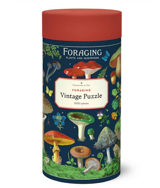 Cavallini & Co. Vintage Puzzle Foraging 1000 Teile mit Pilz Motiv