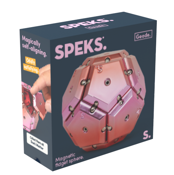 SPEKS Geode Sphere Chrome Stellar Pink Magnet Fidgettoy ab 14 Jahren