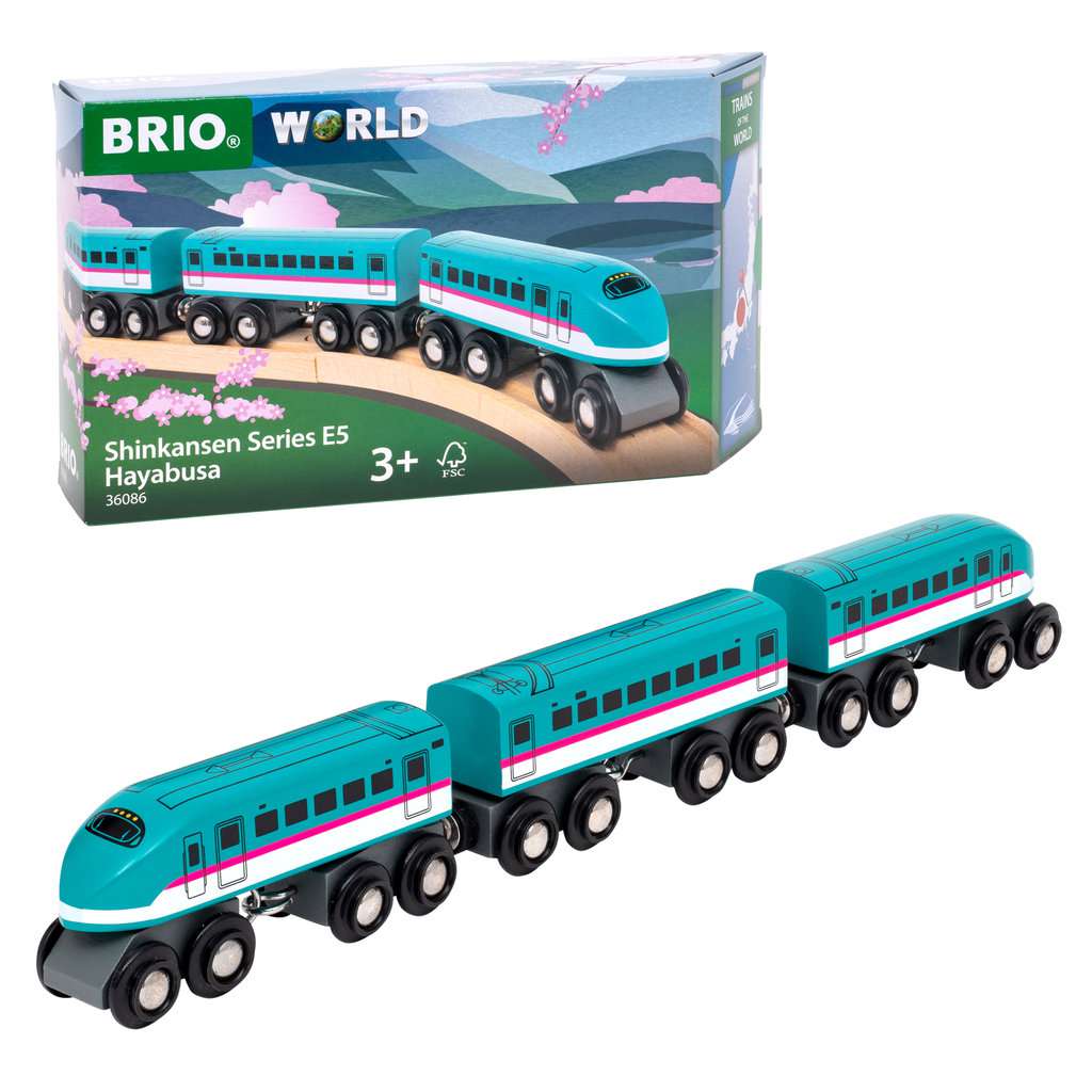 BRIO World Trains of the World Shinkansen Hayabusa Zubehör für die Holz-Eisenbahn