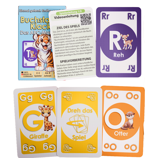 Kartenspiel Buchstaben Klacks Pocket-Edition Tiger