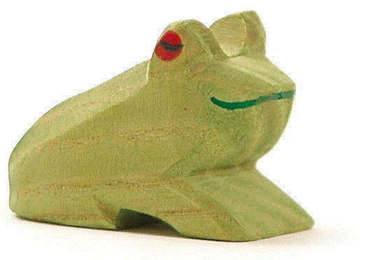 Ostheimer Frosch sitzend Holzfigur