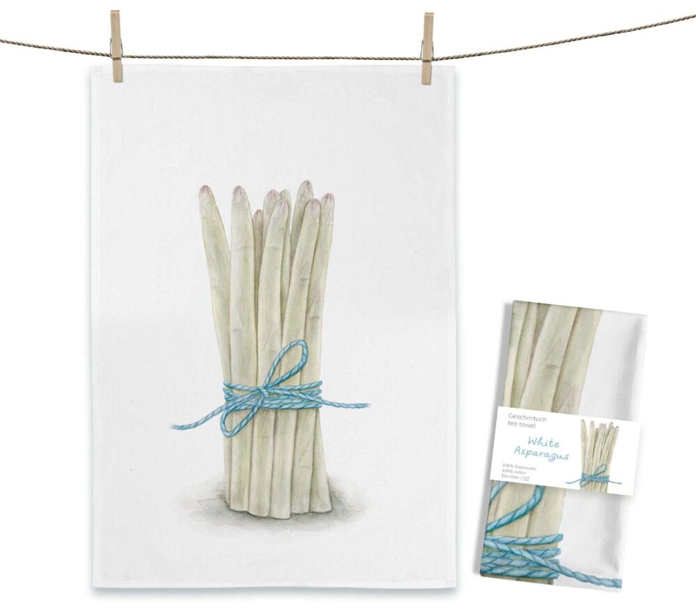 Maluu Geschirrtuch White Asparagus Weißer Spargel