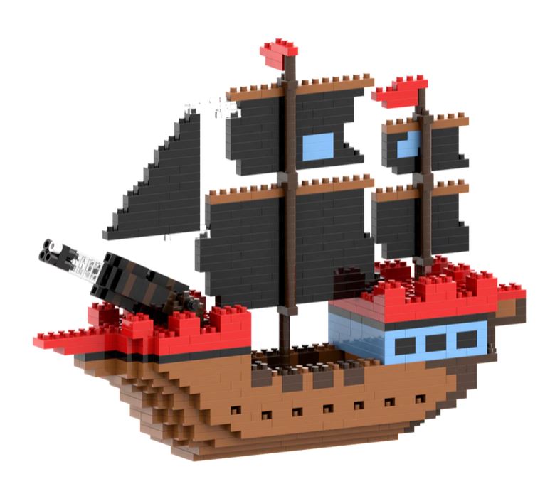Brixies Piratenschiff 726 Mini-Klemmbausteine