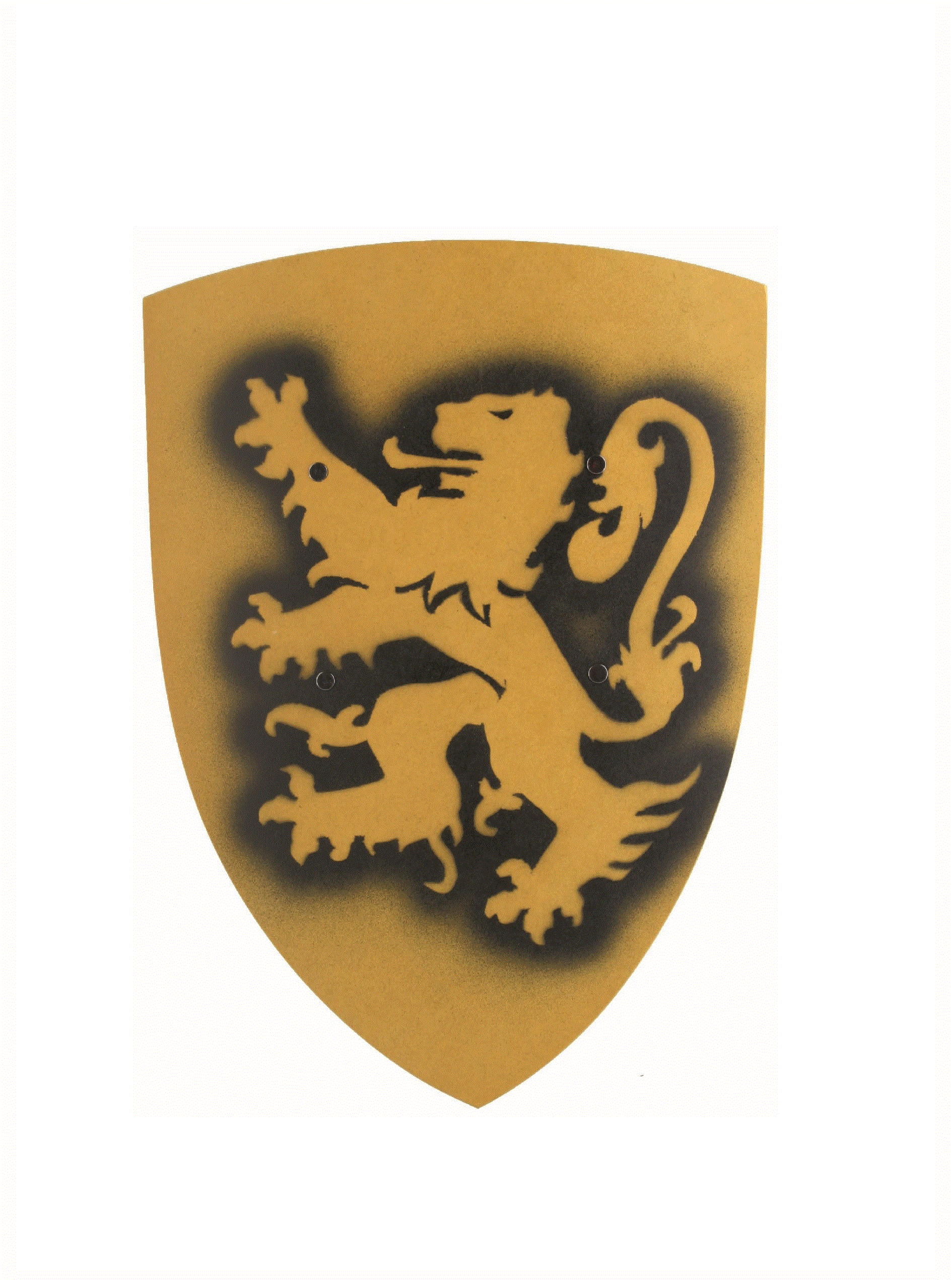 Vah Holzschild klein, Bergischer Löwe gelb